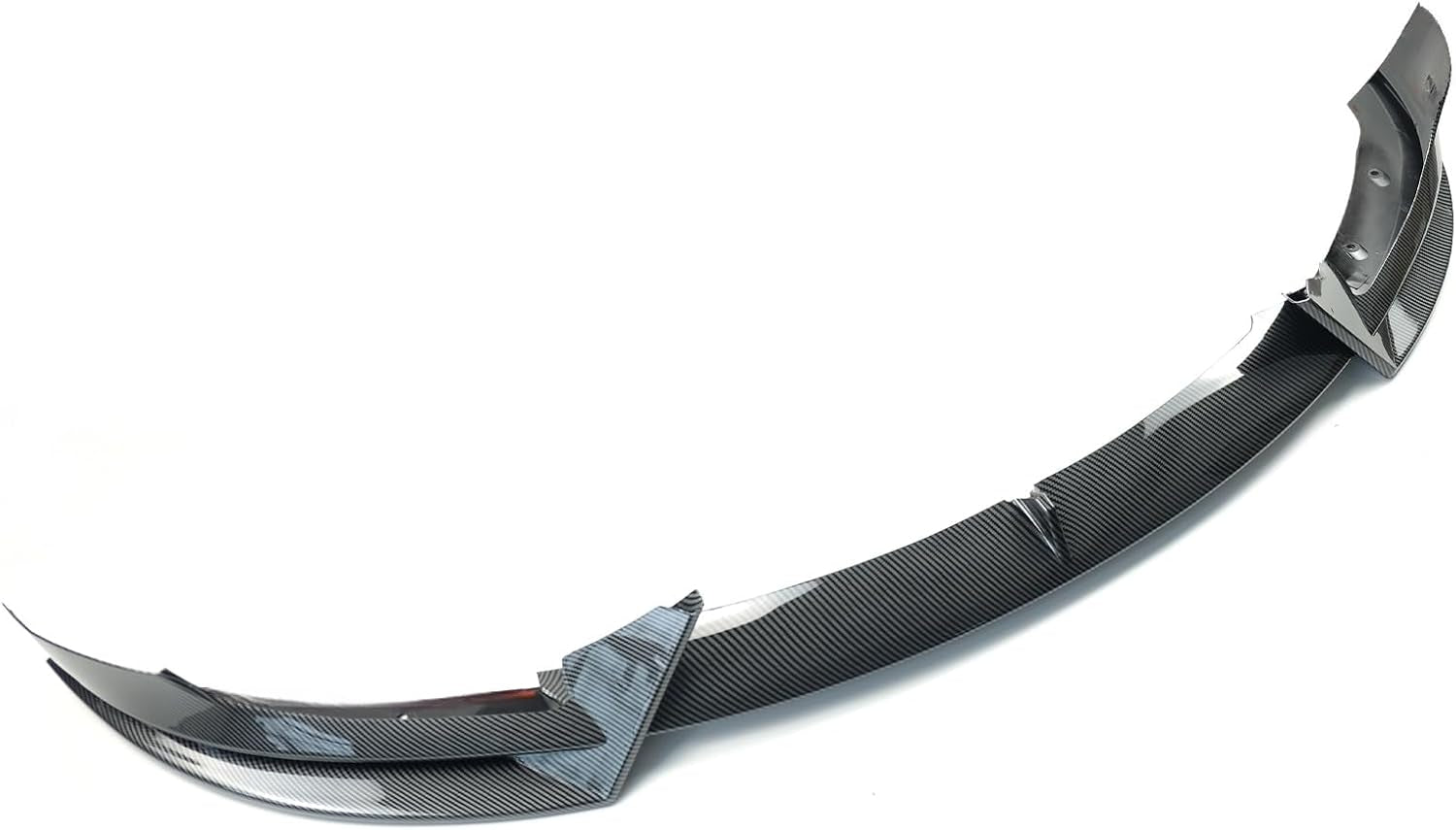 Front Lip 3Pcs Compatible with for Tesla Model 3 2017-2023 V Style Front Bumper Lip Splitter Spoiler (Carbon Fiber Print)