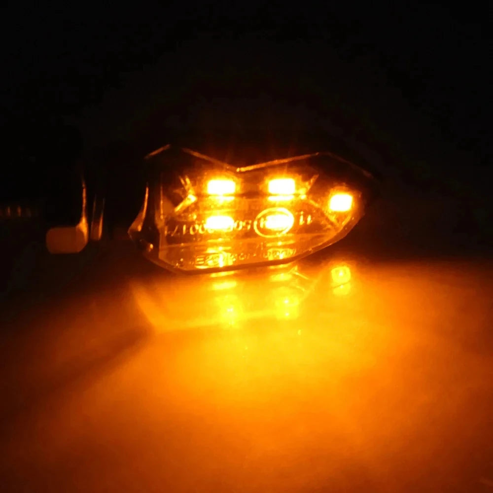 1 Pair LED Turn Signal Light Super Bright 2Pcs Motorcycle Mini Universal Led Motorbike Lampe Amber Blinker LED Indicators Light