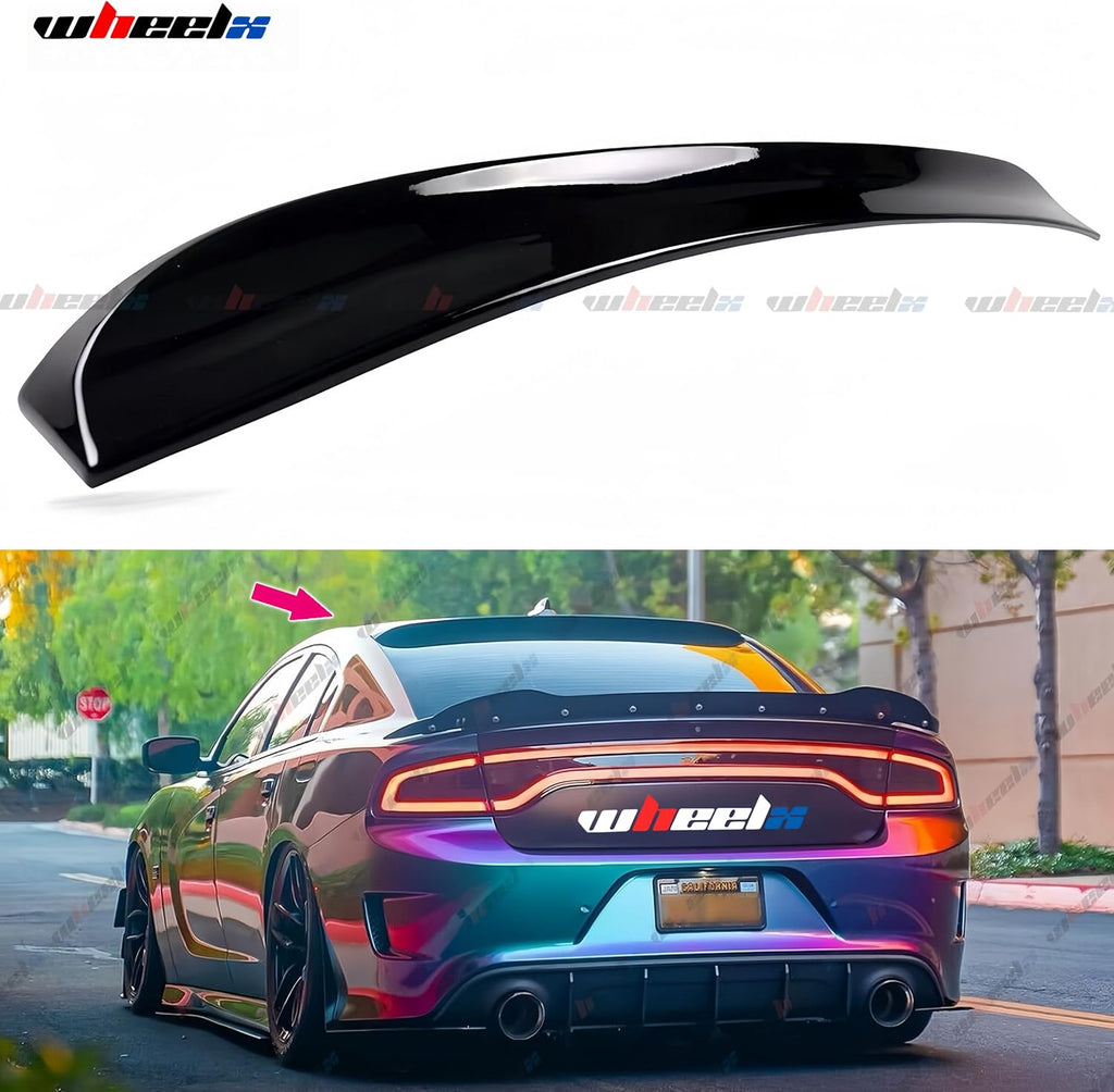 Rear Window Rooftop Spoiler Compatible with 2015-2023 Dodge Charger All Model, Duckbill Style Wing Fits for 15-23 GT Pursuit R/T SRT SRT8 SXT Scat Pack SE Enforcer Daytona (Glossy Black)