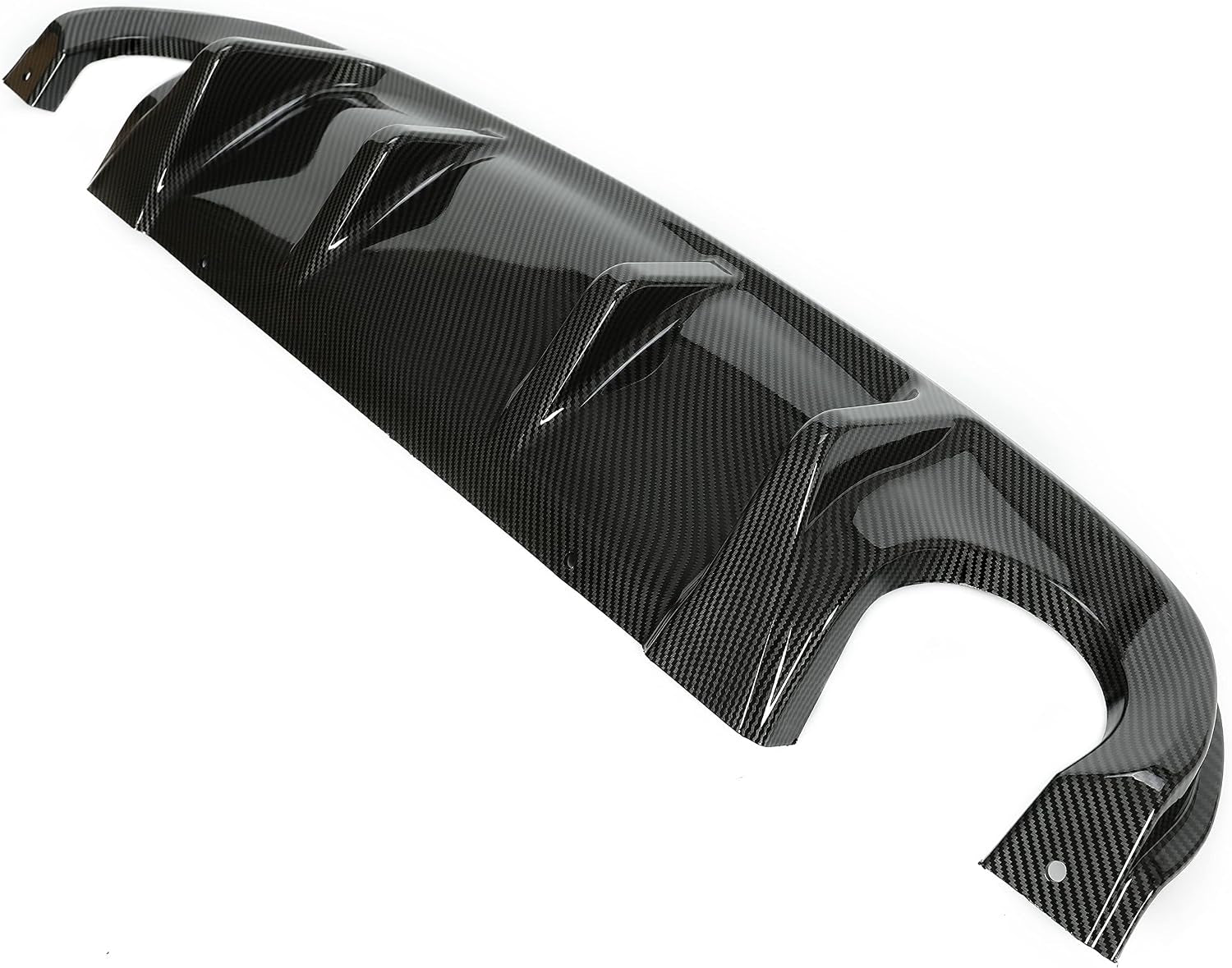 Rear Diffuser Compatible with 2014-2017 Infiniti Q50 Bumper Lip Spoiler Splitter Carbon Fiber Color Plastic