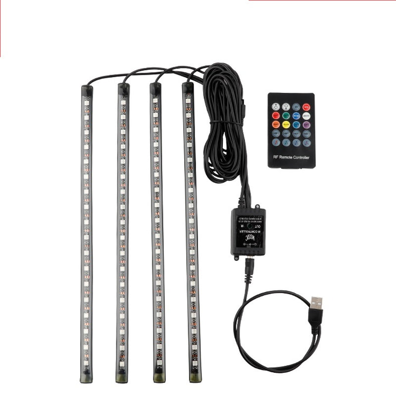 Automotive Atmosphere One to Four Lights Remote 4X9 LED Atmosphere Lamp Indoor Foot Lamp