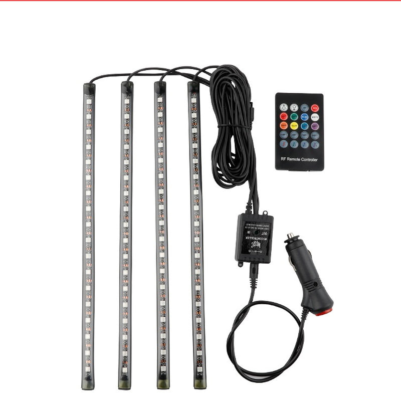 Automotive Atmosphere One to Four Lights Remote 4X9 LED Atmosphere Lamp Indoor Foot Lamp