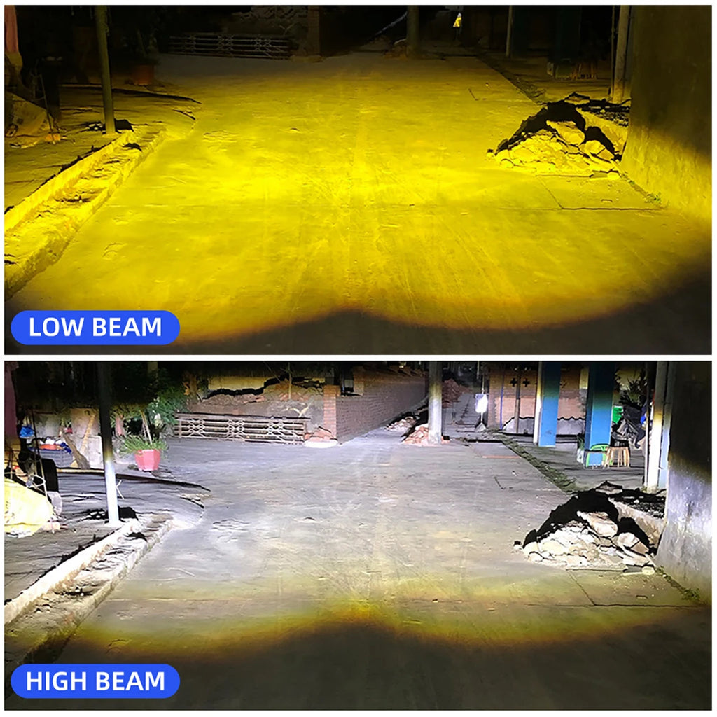 Led Spotlight Motorcycle Headlight High Low Beams Car Work Light Flashing Flashlight LED Lens Bulb LED Projector Auxiliary Light