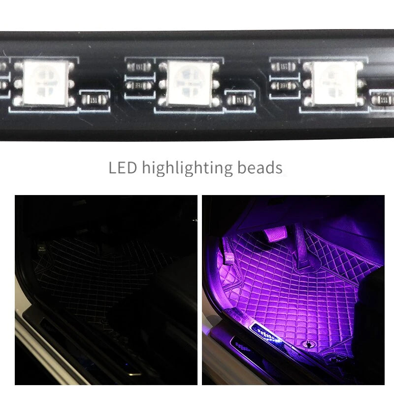 Automotive Atmosphere One to Four Lights Remote 4X9 LED Atmosphere Lamp Indoor Foot Lamp