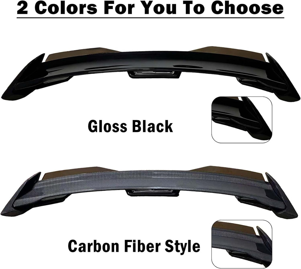 Rear Spoiler Wing Compatible with 2024-2025 Mustang Ecoboost/Ecoboost Premium/Gt/Gt Premium Convertible&Coupe, Dark Horse/Dark Horse Premium Coupe, FP Track Style Rear Spoiler, Gloss Black