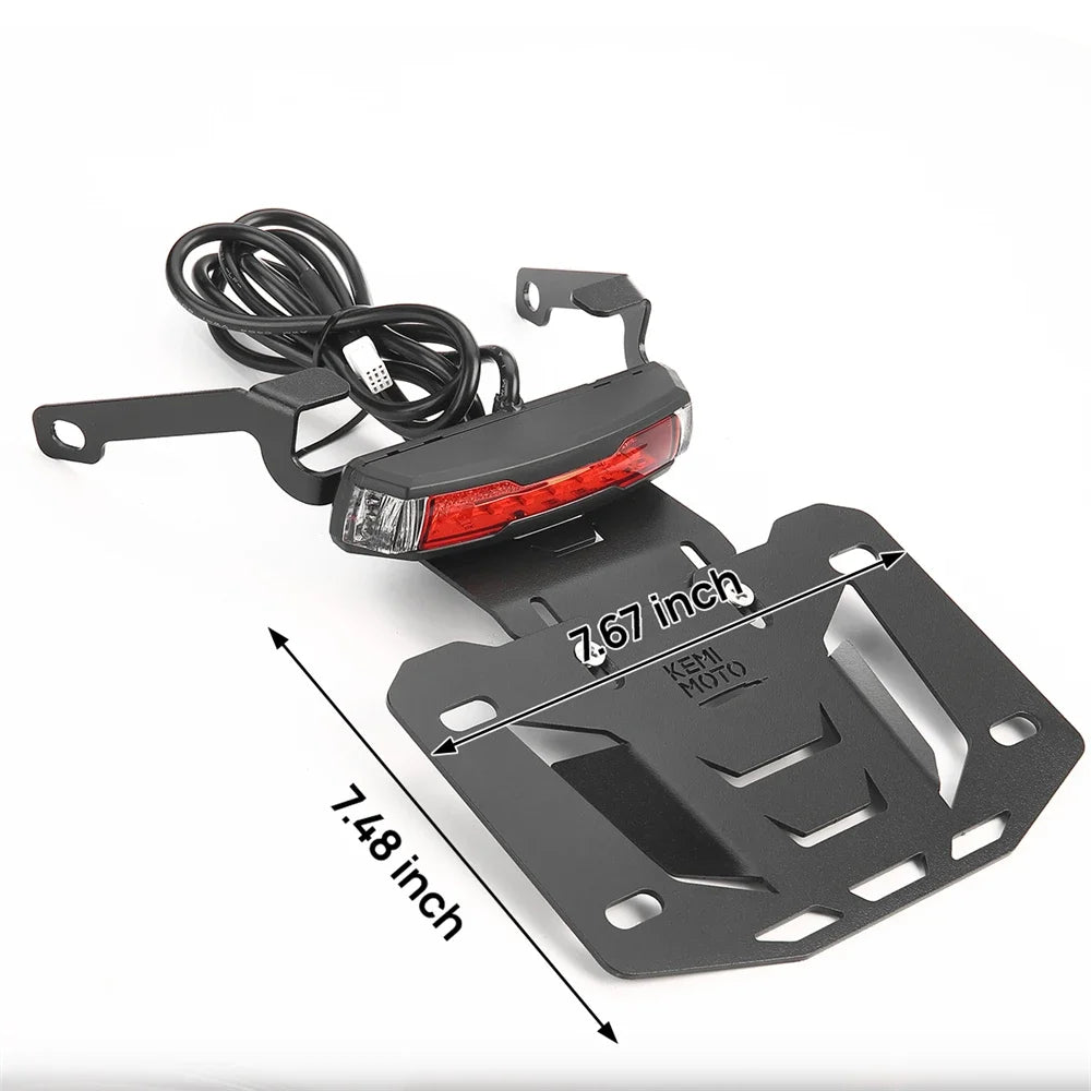 Motorcycle License Plate Holder Bracket with LED Signal Light for Sportster S 1250 2021-2025 Rear License Plate Frame Fender Kit