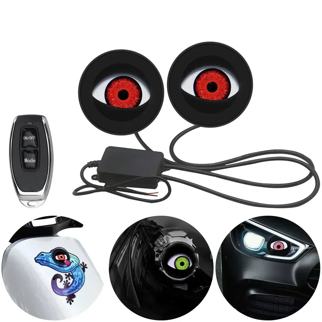 Cool Decoration Dynamic LED Car Headlights Devil Eye LED Car Light Headlight Assembly Modified Eagle Eye Light Cars Accessory