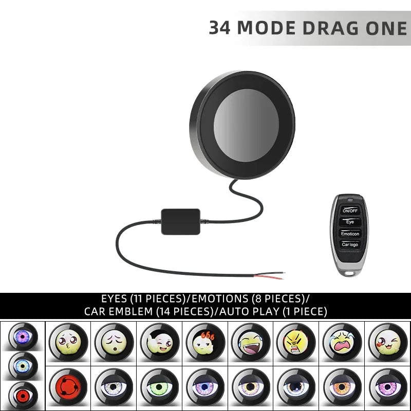 Cool Decoration Dynamic LED Car Headlights Devil Eye LED Car Light Headlight Assembly Modified Eagle Eye Light Cars Accessory