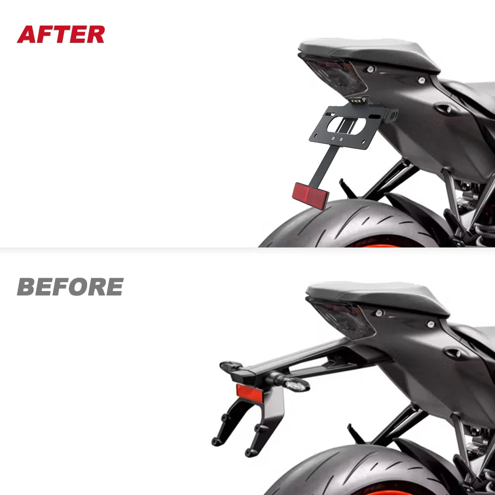 For KTM 1390 Super Duke R /1390 Super Duke R Evo /990 Duke 2024 Motorcycle License Plate Holder Rear Tail Tidy Fender Eliminator