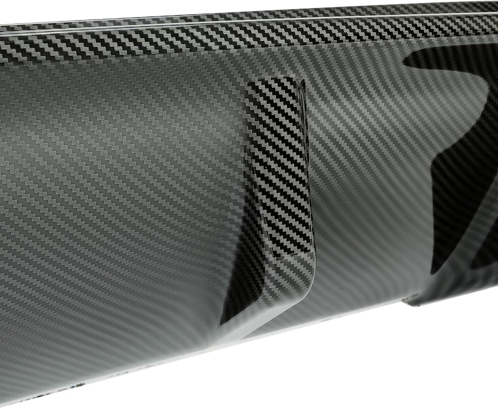 Rear Diffuser Compatible with 2014-2017 Infiniti Q50 Bumper Lip Spoiler Splitter Carbon Fiber Color Plastic