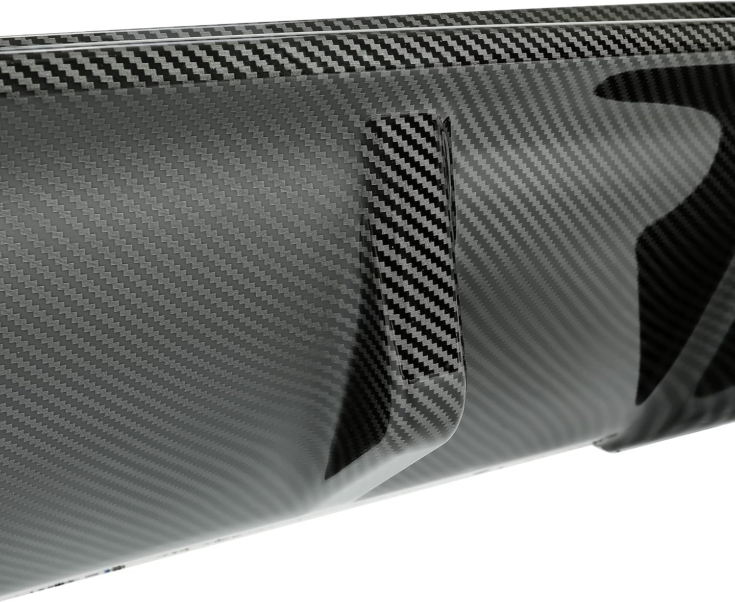 Rear Diffuser Compatible with 2014-2017 Infiniti Q50 Bumper Lip Spoiler Splitter Carbon Fiber Color Plastic