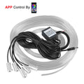12V 6M LED Strips RGB Car Interior Light Ambient Lamp Decorative Fiber Optic 5 Lens Smart Control Caravan Automotive Accessories