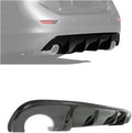 Rear Diffuser Compatible with 2014-2017 Infiniti Q50 Bumper Lip Spoiler Splitter Carbon Fiber Color Plastic