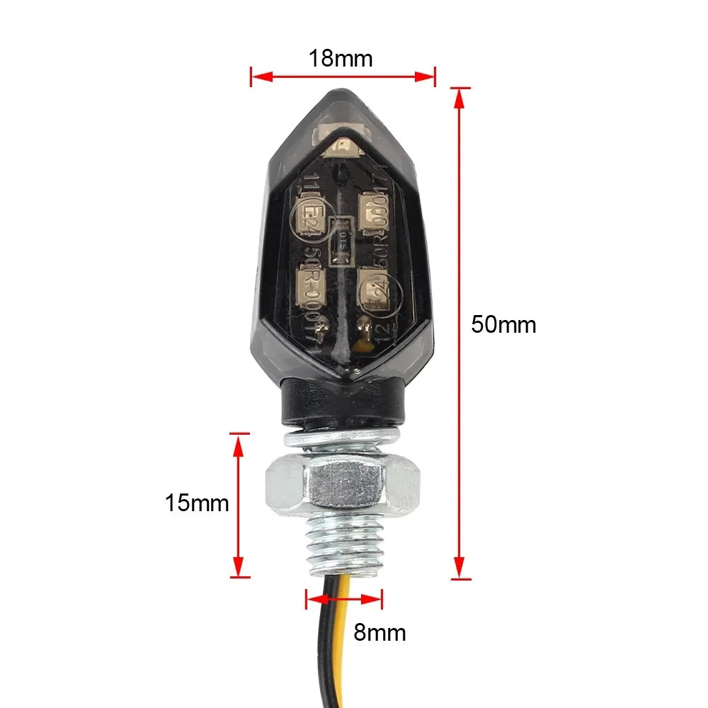 1 Pair LED Turn Signal Light Super Bright 2Pcs Motorcycle Mini Universal Led Motorbike Lampe Amber Blinker LED Indicators Light