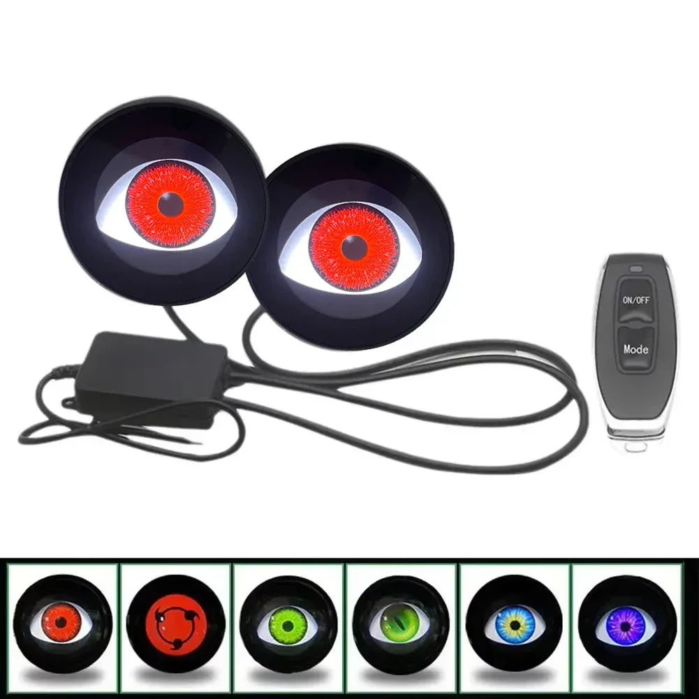 Cool Decoration Dynamic LED Car Headlights Devil Eye LED Car Light Headlight Assembly Modified Eagle Eye Light Cars Accessory