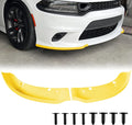 Dodge Charger Front Bumper Lip Splitter Protector Guard for 2015-2023 | Yellow Spoiler Lip Compatible with Charger SRT 392, Scat Pack, RT, GT