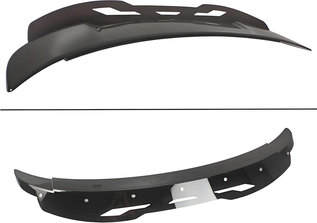 STSEV01 Rear Wickerbill Spoiler Wing Fit for Dodge Charger Se/Sxt/Srt/Gt/Rt/Daytona/Scat Pack 2011-2023, Glossy Black Hellcat Style Spoiler + Smoked Wicker Bill Exterior Accessories