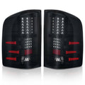 For 2007-2013 Chevy Silverado 1500 2500HD LED Tail Lights Brake Lamp Black Smoke