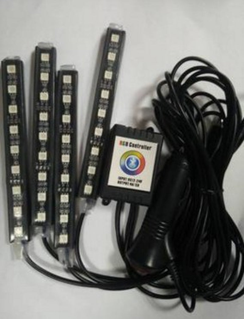 Automotive Atmosphere One to Four Lights Remote 4X9 LED Atmosphere Lamp Indoor Foot Lamp