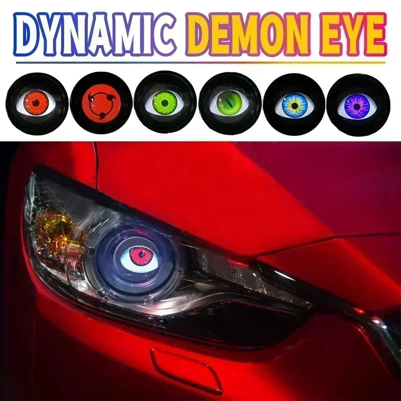Cool Decoration Dynamic LED Car Headlights Devil Eye LED Car Light Headlight Assembly Modified Eagle Eye Light Cars Accessory