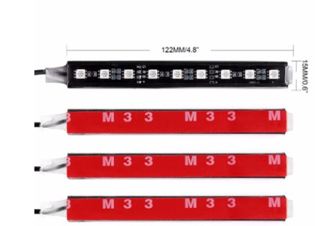 Automotive Atmosphere One to Four Lights Remote 4X9 LED Atmosphere Lamp Indoor Foot Lamp