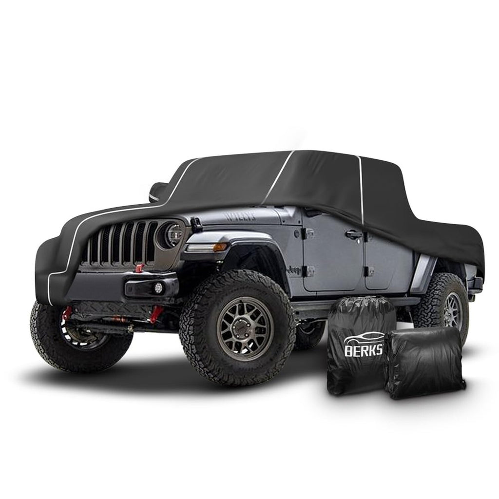 Fluorescent Strip Design Waterproof Car Cover Compatible for Jeep Gladiator 2...