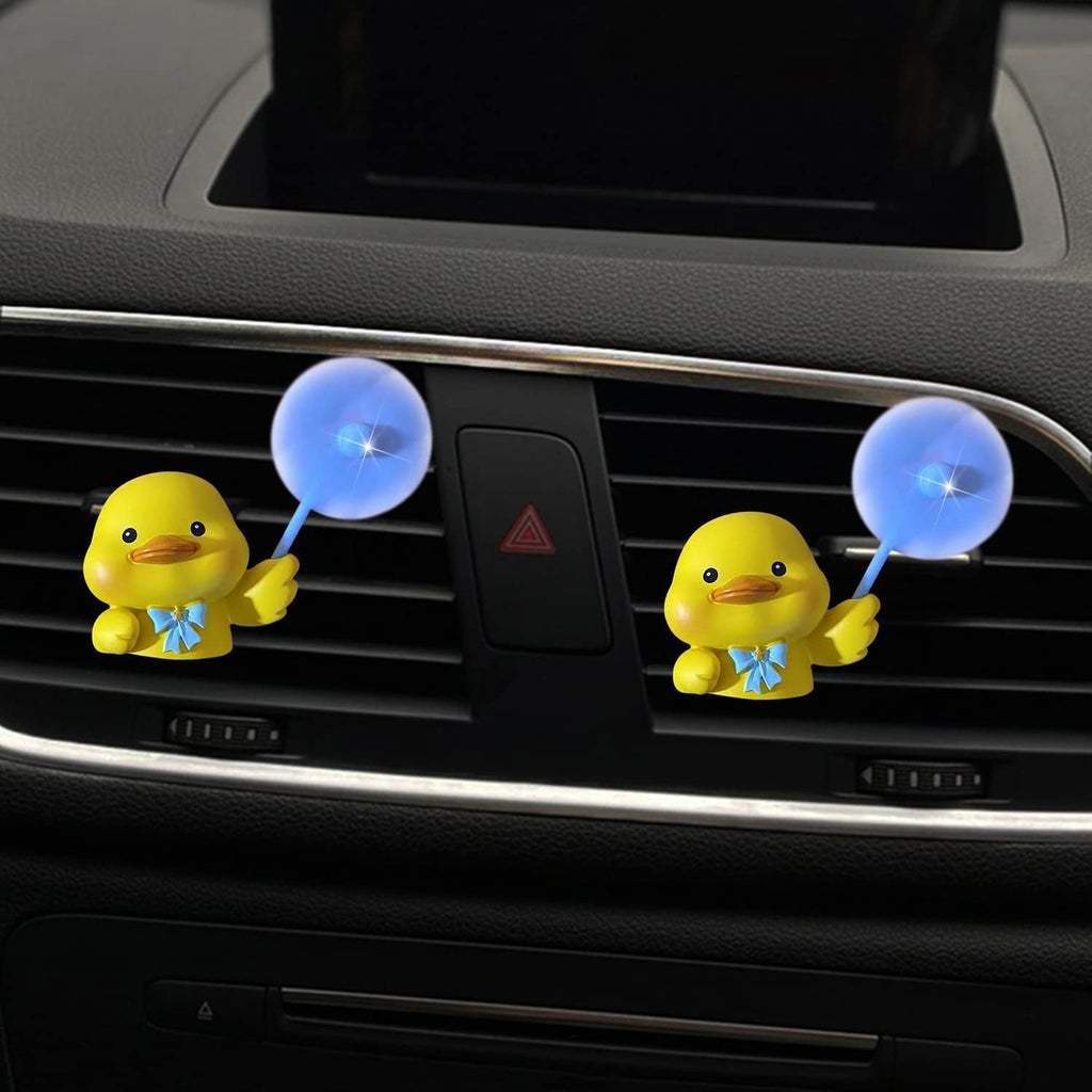 Cute Yellow Duck Air Vent Clips - Fun Car Air Fresheners & Decor