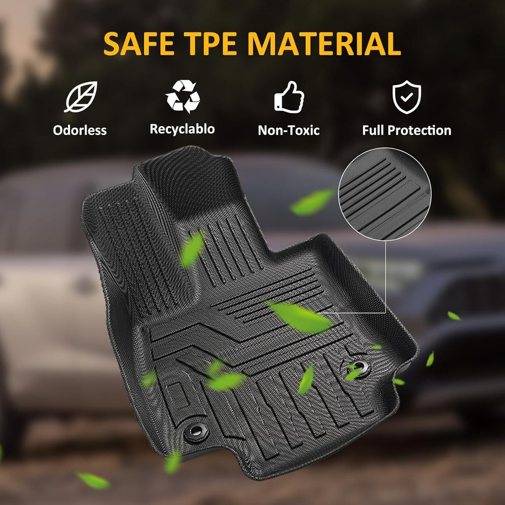 Falafa Floor Mats for Toyo-Ta RAV4 2019-2024 2025(Include Hybrid), TPE All Weath