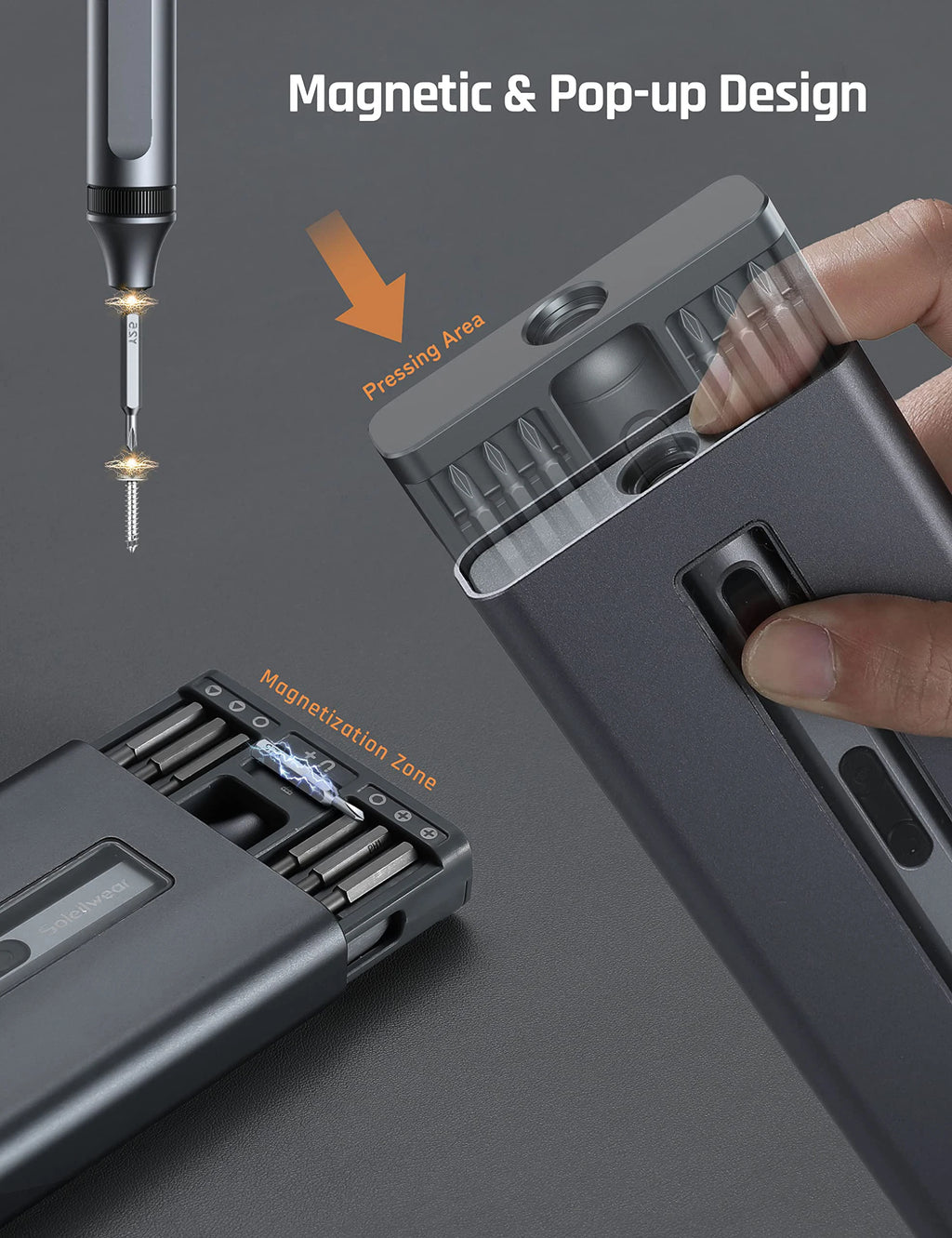 52 in 1 Electric Precision Screwdriver Kit with 48 Magnetic Drill Bits LED Cordless Repair Tool for Camera PC Iphone Watch