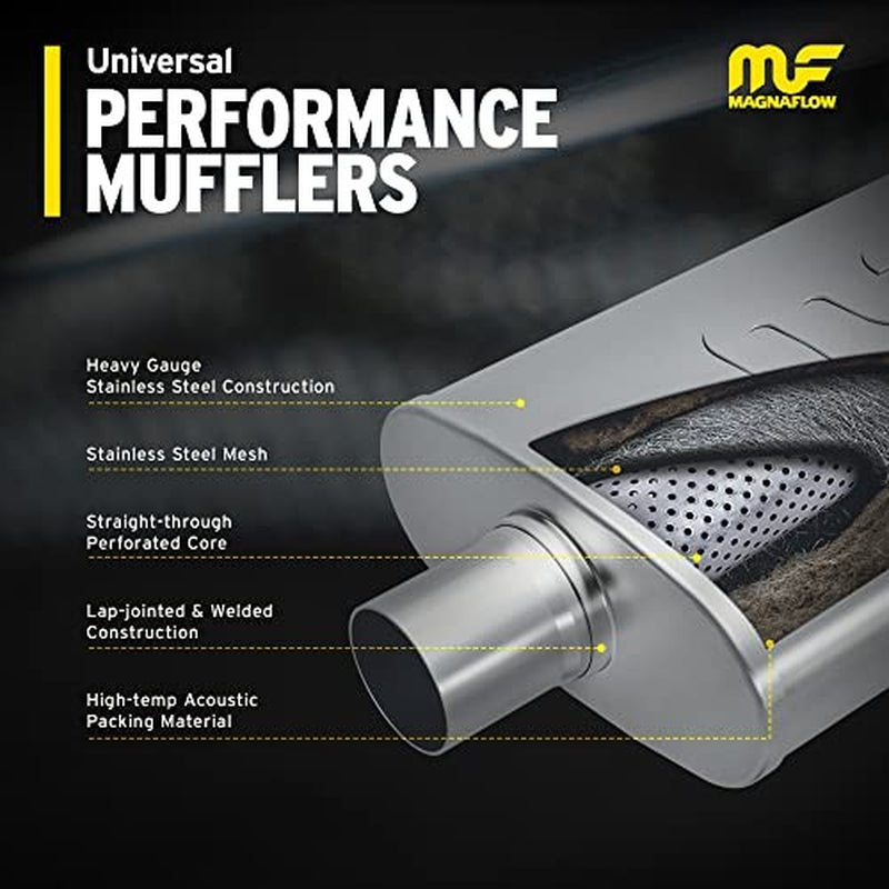 Magnaflow 3 Inch Inlet Outlet Muffler Universal Fit Performance Exhaust Sound