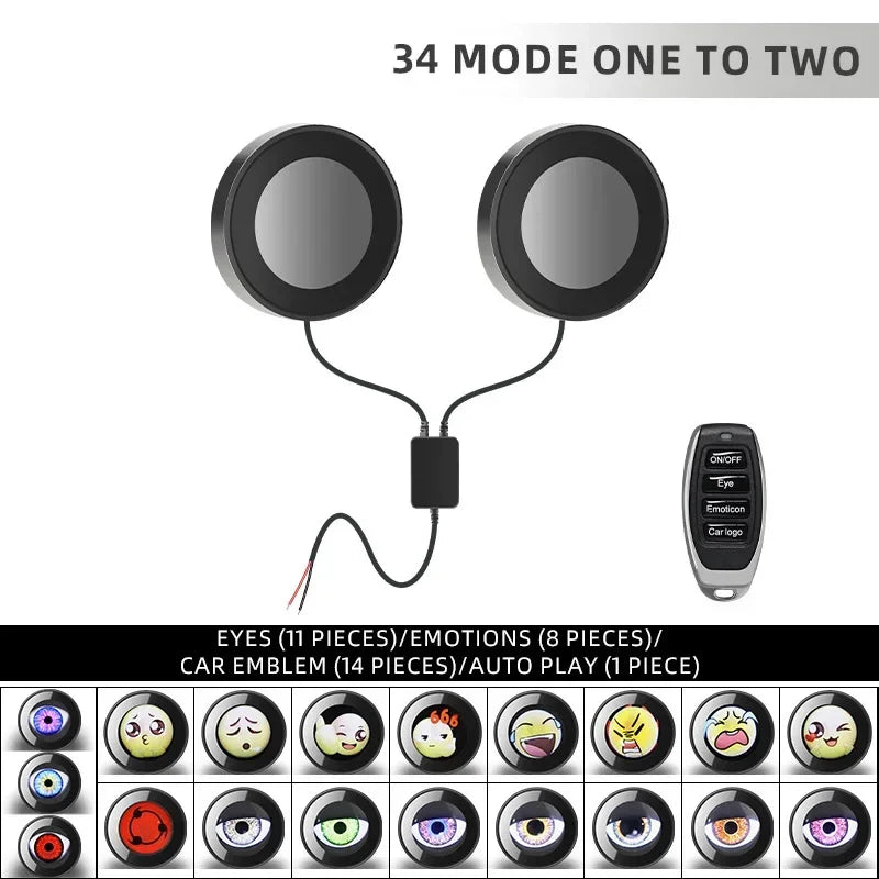 Cool Decoration Dynamic LED Car Headlights Devil Eye LED Car Light Headlight Assembly Modified Eagle Eye Light Cars Accessory