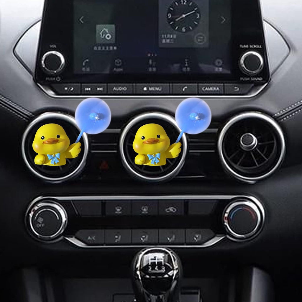 Cute Yellow Duck Air Vent Clips - Fun Car Air Fresheners & Decor
