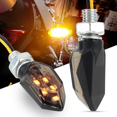 1 Pair LED Turn Signal Light Super Bright 2Pcs Motorcycle Mini Universal Led Motorbike Lampe Amber Blinker LED Indicators Light