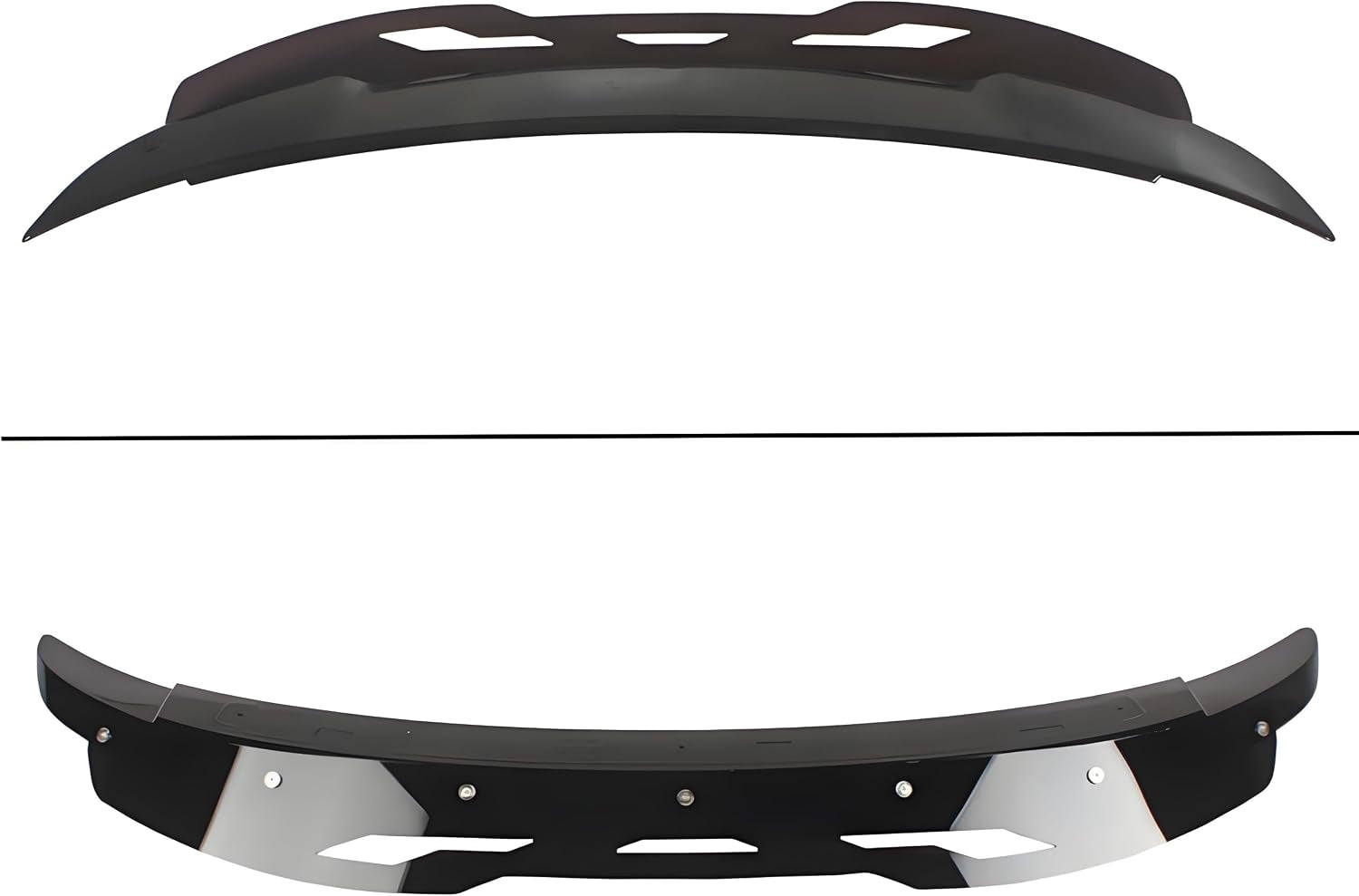 STSEV01 Rear Wickerbill Spoiler Wing Fit for Dodge Charger Se/Sxt/Srt/Gt/Rt/Daytona/Scat Pack 2011-2023, Glossy Black Hellcat Style Spoiler + Smoked Wicker Bill Exterior Accessories