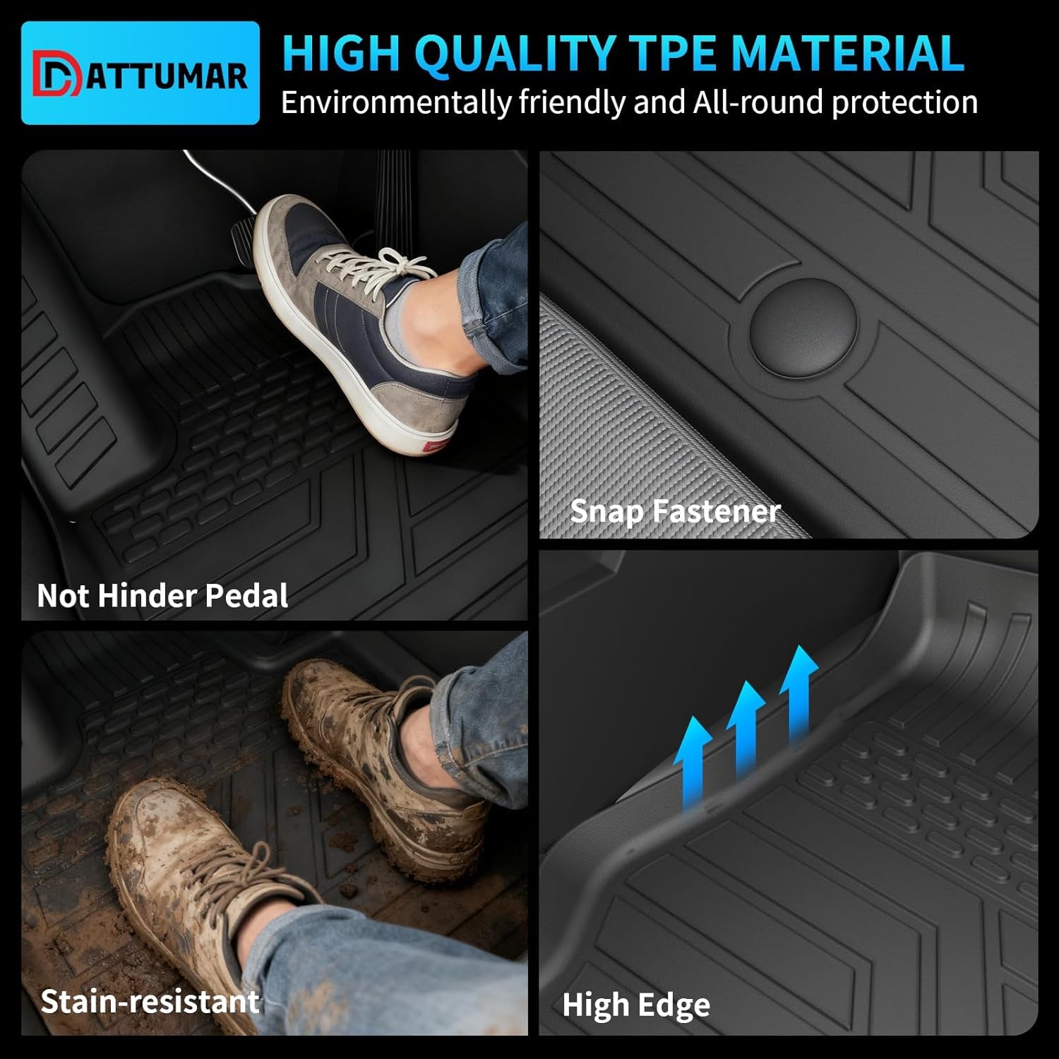 Floor Mats Compatible with 2020-2026 Ford Explorer 6-Seater Cargo Liner All Weather Trunk Mat Cargo Mat Trunk Liner 2025 Explorer Accessories (Upgrade Trunk Mat with Backrest Mat+Floor Mats)