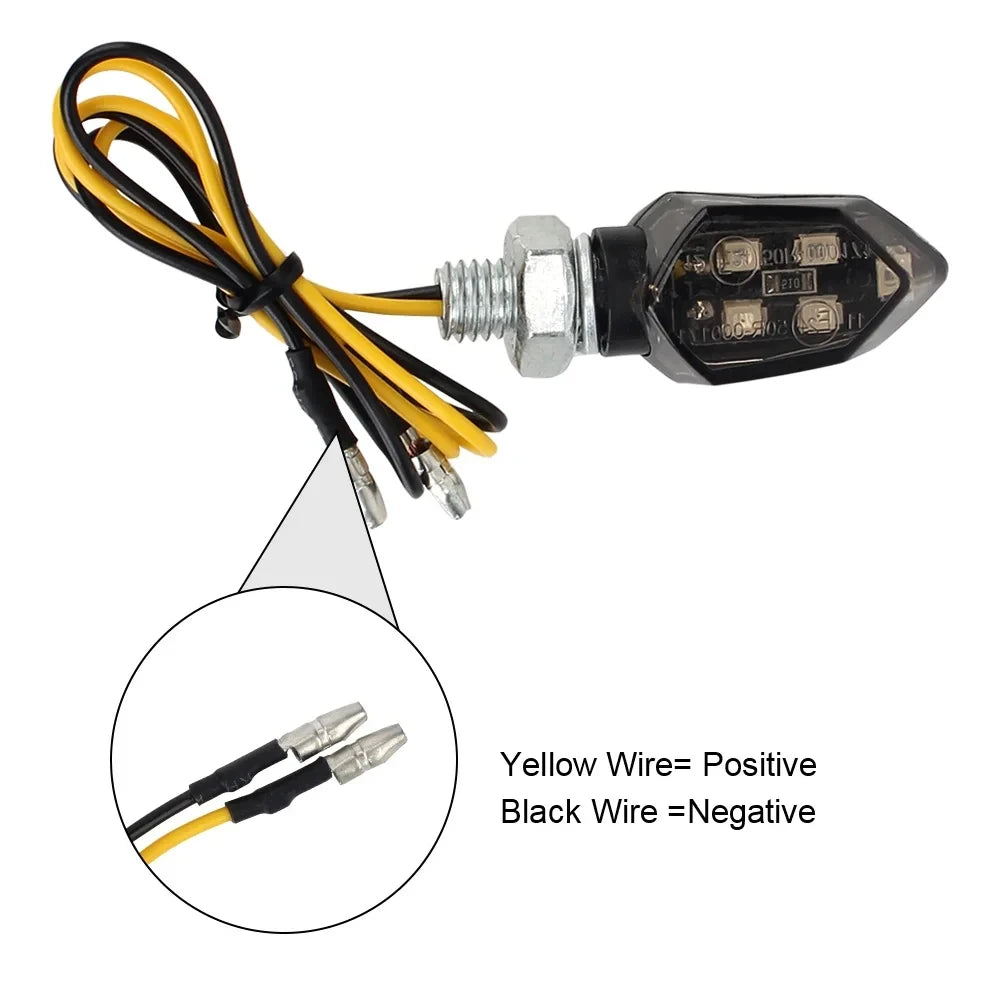 1 Pair LED Turn Signal Light Super Bright 2Pcs Motorcycle Mini Universal Led Motorbike Lampe Amber Blinker LED Indicators Light