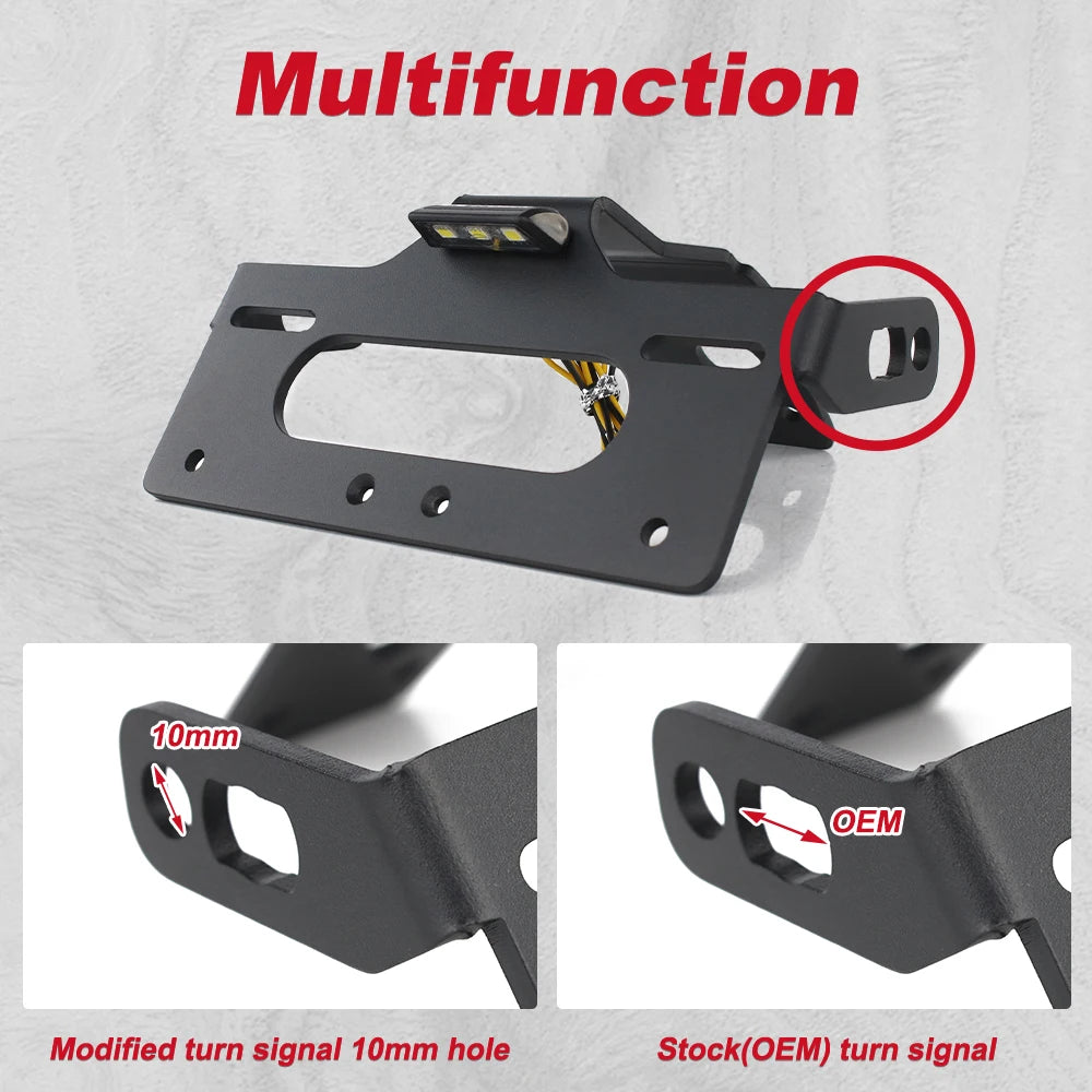 For KTM 1390 Super Duke R /1390 Super Duke R Evo /990 Duke 2024 Motorcycle License Plate Holder Rear Tail Tidy Fender Eliminator