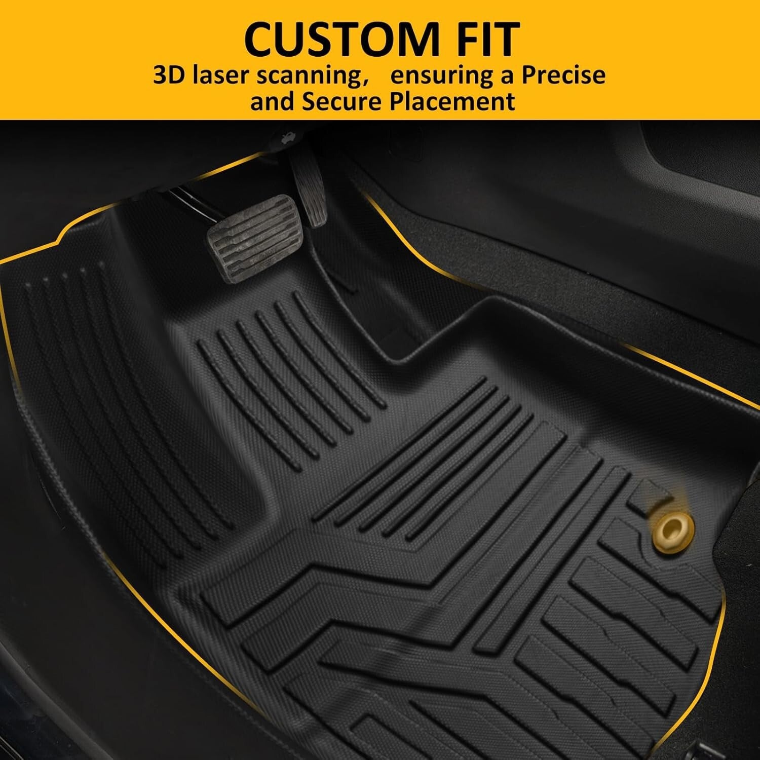 Falafa Floor Mats for Toyo-Ta RAV4 2019-2024 2025(Include Hybrid), TPE All Weath
