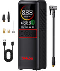 160 PSI Portable Tire Inflator Air Compressor 7500Mah Battery Cordless Air Pump for Car Tires Auto-Shutoff W/ LED Digital Pressure,  GT160 Tire Pump for Bikes,Balls,Motorcycles,Bicycle