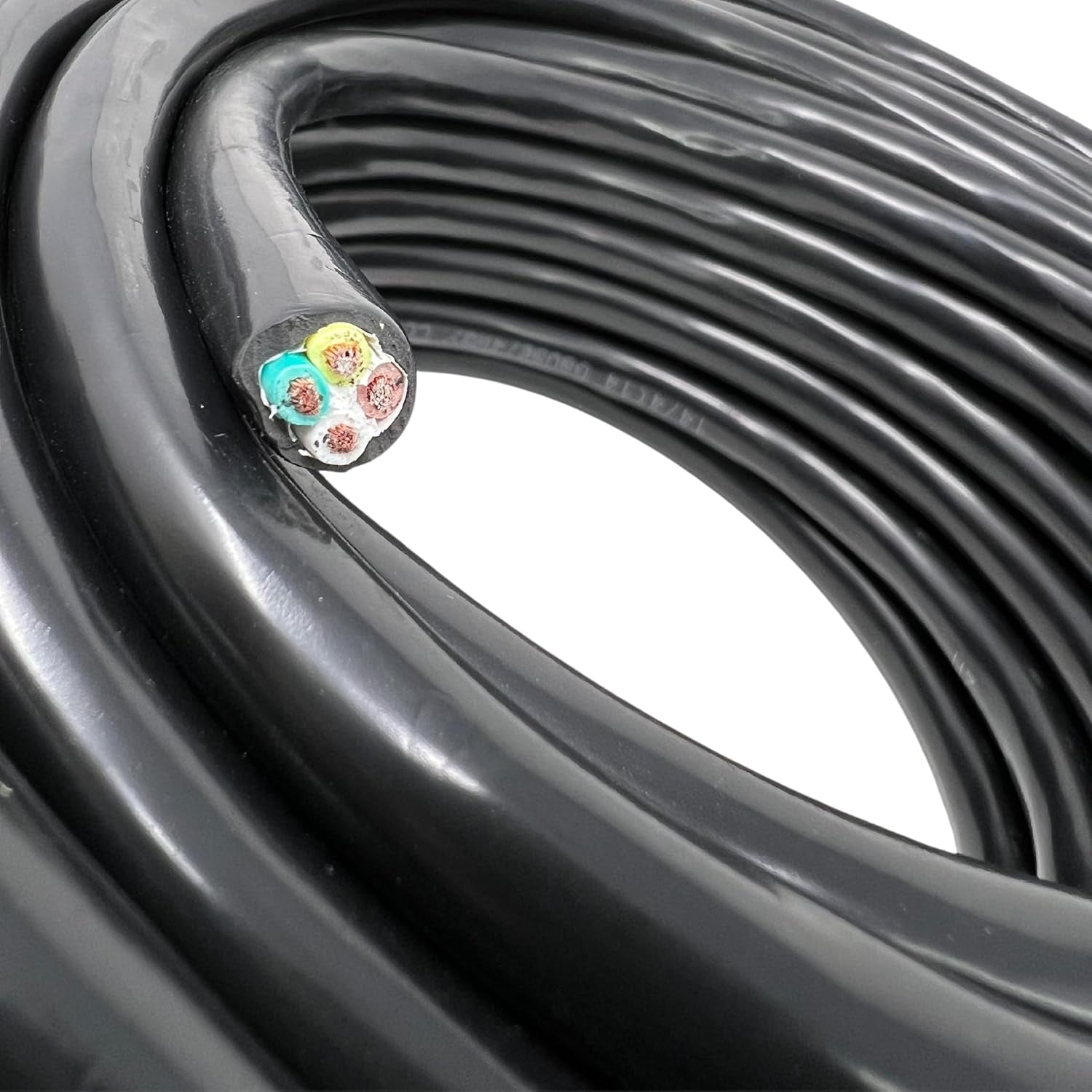 Heavy Duty 14 Gauge 4 Way CCA Conductor Wire RV Trailer Cable Cord Insulated Stranded Copper Clad Aluminum 4 Conductor Color Coded PC P2 DOT FMVSS 108/SAE Approved - 100 FT ROLL