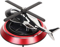 Helicopter Car Air Fresheners Rotating, Solar Car Fresheners Airplane Car Perfume Decoration for Office Bar, Relieve Stress Alloy Car Essential Oil Diffuser for Home (Red)