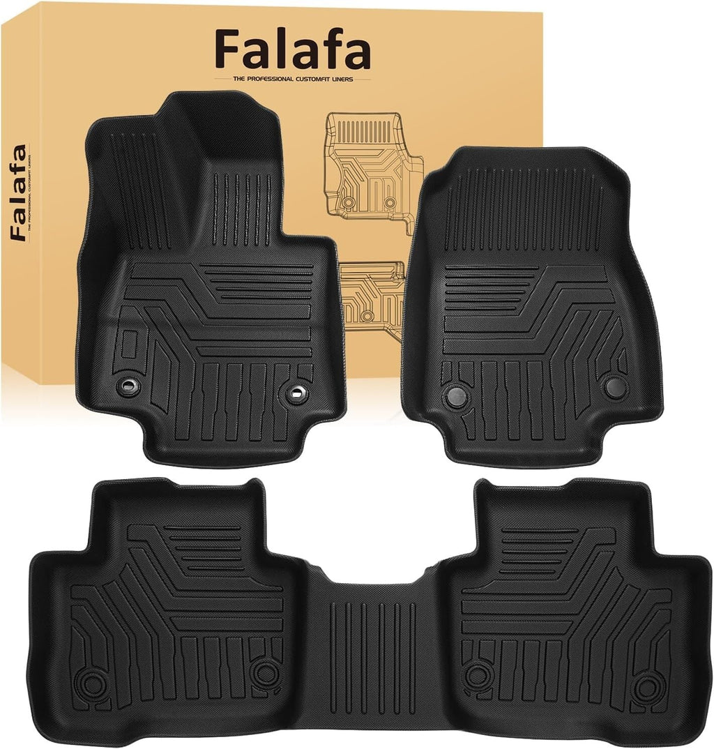Falafa Floor Mats for Toyo-Ta RAV4 2019-2024 2025(Include Hybrid), TPE All Weath