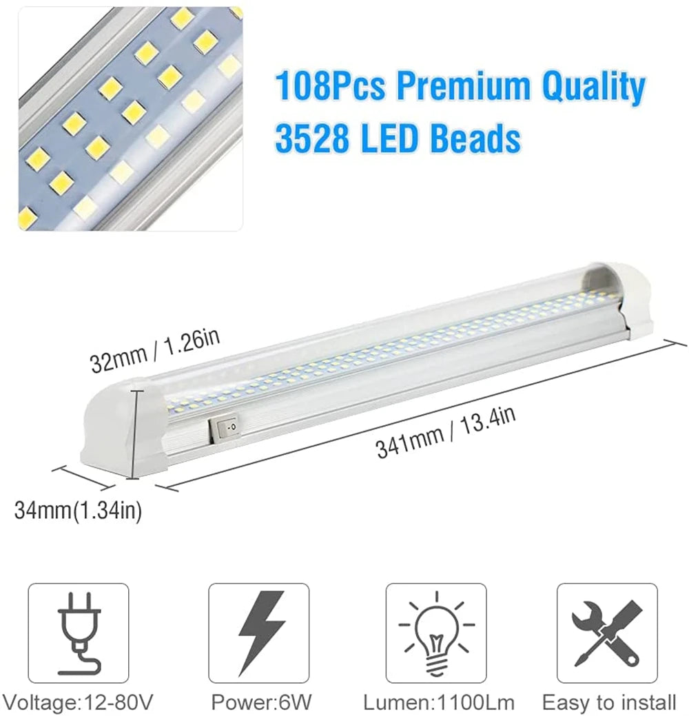 2PCS LED 12V Motorhome LED Ceiling Light Van RV Cargo Boat Cabinet Enclosed Trailer Lights LED 12V Camper Caravan Lights